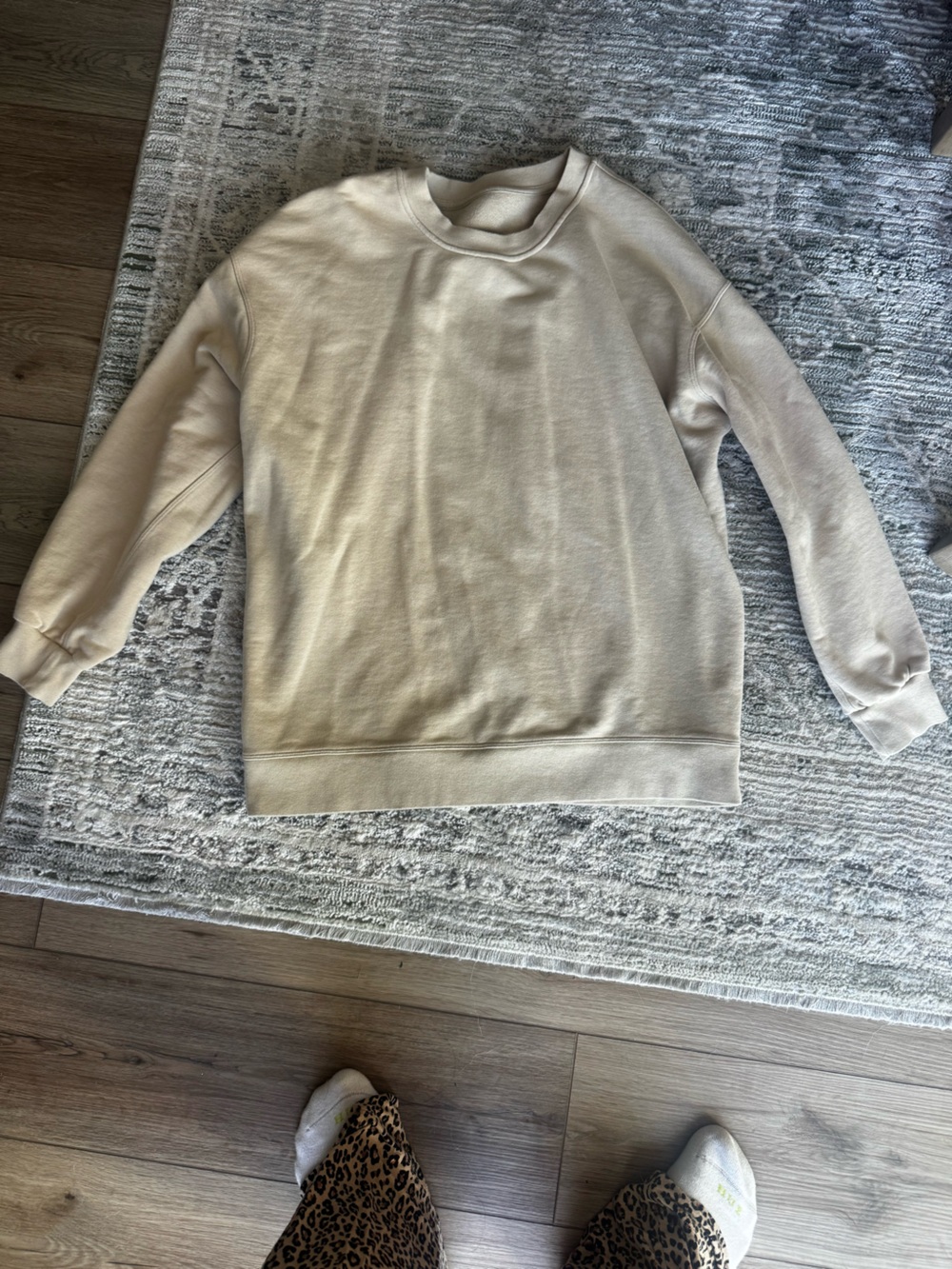 lululemon athletica Cream Crewneck Sweatshirt